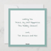 Carte de fêtes élégante moderne paix étoile dorée (Dos)