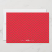 Carte de fêtes joyeuses - Monogramme rouge vintage (Dos)