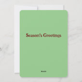 Carte de fêtes peinte à la main Renard d'hiver (Dos)