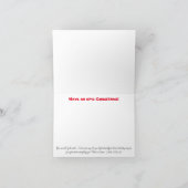 Carte de fêtes pliée Surfin Santa (Intérieur)