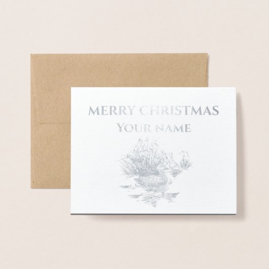 Carte de feuille blanche d'oie (Devant avec enveloppe)