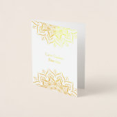 Carte de feuille de mandala des coeurs d'or (Devant)