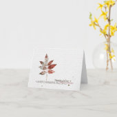 carte de feuille de thanksgiving (Fleur jaune)