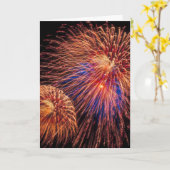 Carte de feux d'artifice 4 juillet (Fleur jaune)