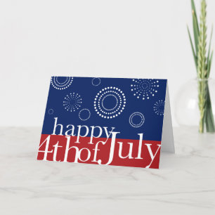 Carte de feux d'artifice 4 juillet