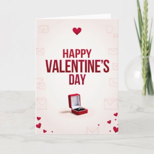 Carte de fiançailles de la Saint-Valentin