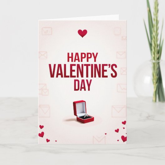 Carte de fiançailles de la Saint-Valentin (Devant)