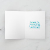 Carte de fiançailles drôle avec une mouette avec u (Intérieur)