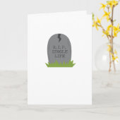 Carte de fiançailles drôle RIP Vie de célibataire (Fleur jaune)