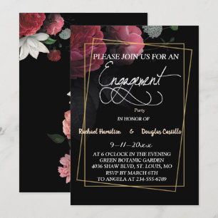 Carte de fiançailles Floral Rustic de Bourgogne