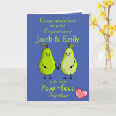 Carte de fiançailles Fun Pun Pear (Fleur jaune)