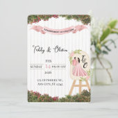 Carte de fiançailles Jardin Pastel (Debout devant)