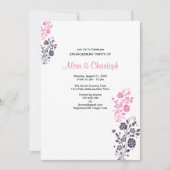 Carte de Fiançailles Mariage romantique (Devant)