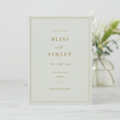 Carte de fiançailles minimale BLISS Minimal Save T (Debout devant)