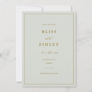 Carte de fiançailles minimale BLISS Minimal Save T