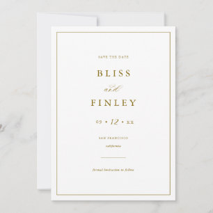 Carte de fiançailles minimale BLISS Minimal Save T