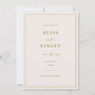 Carte de fiançailles minimale BLISS Minimal Weddin