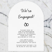 Carte de fiançailles noir et blanc