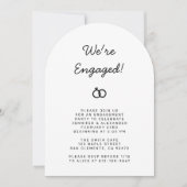 Carte de fiançailles noir et blanc (Devant)