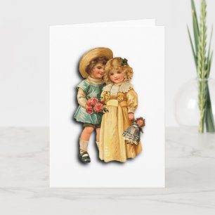 Carte de fiançailles ou de mariage victorienne