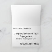 Carte de fiançailles personnalisée (Intérieur)