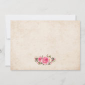 Carte de fiançailles Rustic Country Floral (Dos)