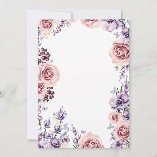 Carte de fiançailles violette (Dos)