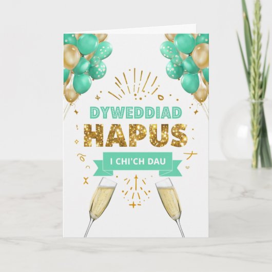 Carte de Fiançailles Welsh Happy (Devant)