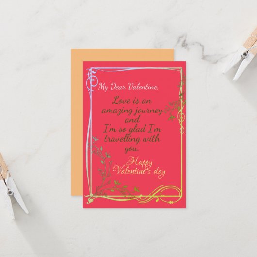 Carte de fiancé (Devant/Arrière en situation)