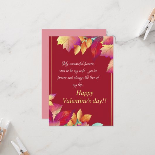 Carte de fiancée (Devant/Arrière en situation)