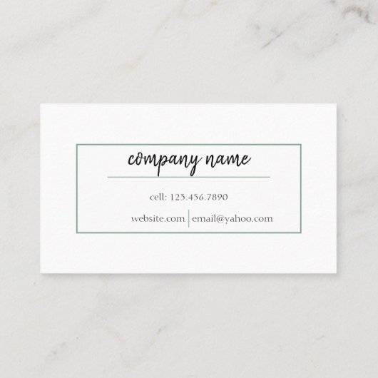 Carte de fidélité (Dos)