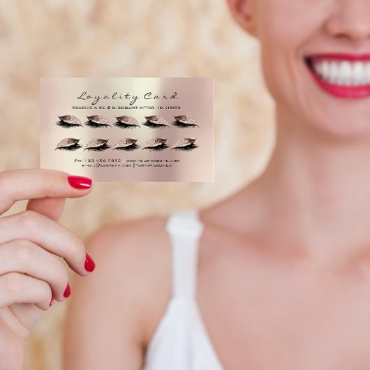 Carte de fidélité 10 Lashes de maquillage Extensio