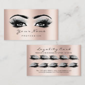 Carte de fidélité 10 Lashes de maquillage Extensio (Devant / Derrière)