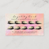 Carte de fidélité 10 Lashes de maquillage Extensio (Dos)