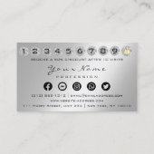 Carte de fidélité 10 Punch Crown Argent QR Logo Ph (Dos)