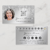 Carte de fidélité 10 Punch Crown Argent QR Logo Ph (Devant / Derrière)