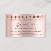 Carte de fidélité 10 Punch Curly Rose coiffeur (Dos)