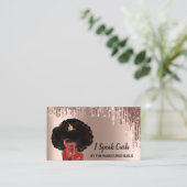 Carte de fidélité 10 punch Poches de cheveux boucl (Debout devant)