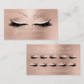 Carte de fidélité 10 Rose d'extension Lashes de ma (Devant / Derrière)