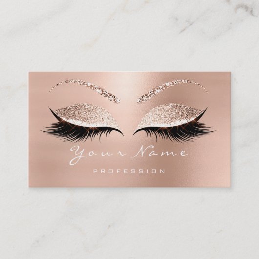 Carte de fidélité 10 Rose d'extension Lashes de ma (Devant)