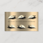 Carte de fidélité 6 Beauté Salon Lash Spark Gold D (Dos)