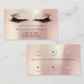 Carte de fidélité 6 Beauté Salon Lashes Artiste ma (Devant / Derrière)