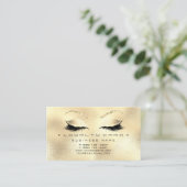 Carte de fidélité 6 Beauté Salon Lashes Gold Parti (Debout devant)