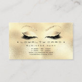 Carte de fidélité 6 Beauté Salon Lashes Gold Parti (Devant)