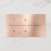 Carte de fidélité 6 Beauté Salon Lashes Peau rose  (Dos)