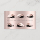 Carte de fidélité 6 Beauté Salon Lashes Rose Gold (Dos)