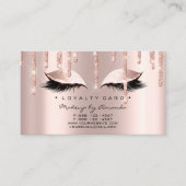 Carte de fidélité 6 Beauté Salon Lashes Rose Gold (Devant)