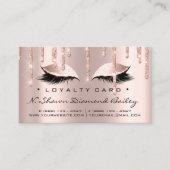 Carte de fidélité 6 Beauté Salon Lashes Rose Lecte (Devant)