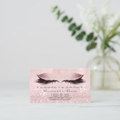 Carte de fidélité 6 Beauté Salon Lashes Rose Pink  (Debout devant)