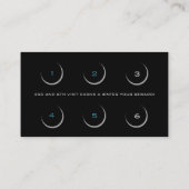 Carte de fidélité 6 Beauté Salon Lashes Turquoise  (Dos)